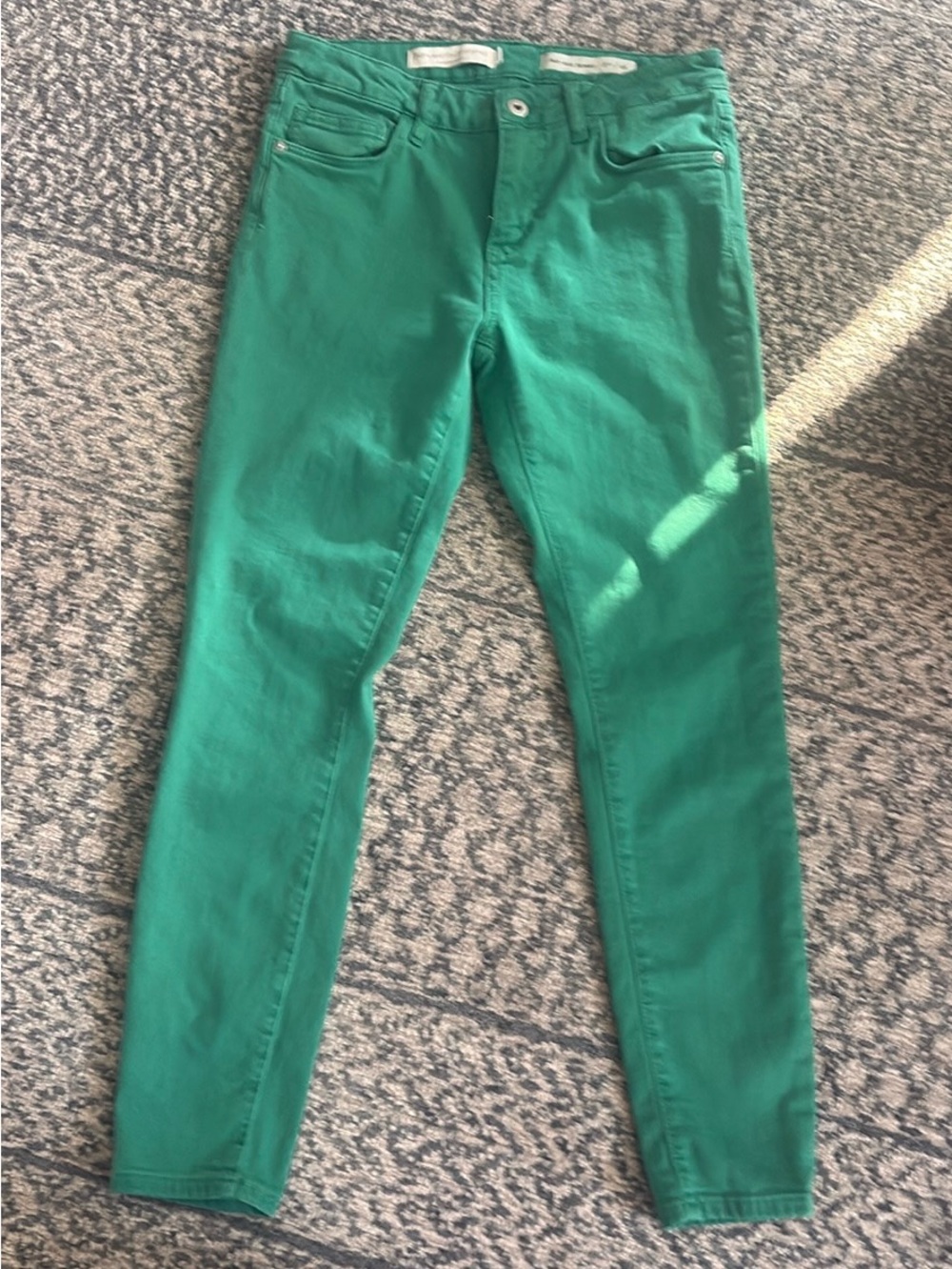 Women's Pilcro Emerald Green Slim Jeans